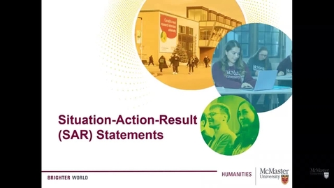 Thumbnail for entry Situation-Action-Result (SAR) Statements