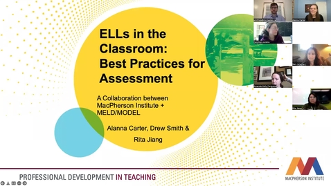 Thumbnail for entry ELLs in the Classroom: Best Practices for Assessment