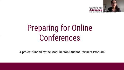 Thumbnail for ARiEAL Learning Series - How to Navigate Online Conferences (November 17, 2020)