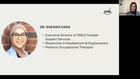 Thumbnail for entry Examining and Supporting the Intersectional Needs of Refugee and Newcomer Children in Canadian Healthcare - Dr. Sukaina Dada – December 7, 2023