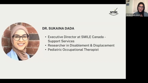 Thumbnail for Examining and Supporting the Intersectional Needs of Refugee and Newcomer Children in Canadian Healthcare - Dr. Sukaina Dada – December 7, 2023