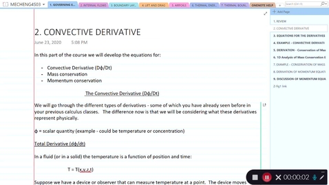 Thumbnail for 1-2. Convective Derivative