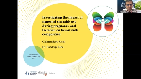 Thumbnail for Investigating the impact of maternal cannabis use during pregnancy and lactation on breast milk composition | Chitmandeep Josan | CHRD | 2022