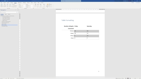 Thumbnail for entry 06 Accessible Word Document - Tables in Word.mp4