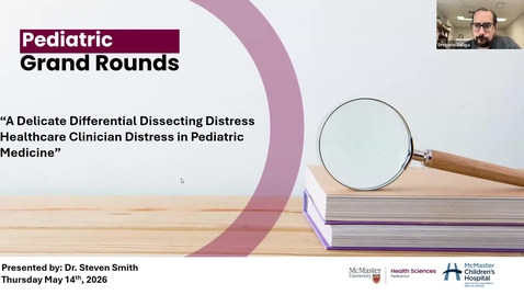 Thumbnail for A Delicate Differential Dissecting Distress Healthcare Clinician Distress in Pediatric | Dr. Steven Smith | May 14, 2026