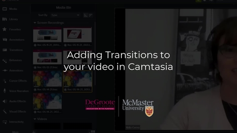 Thumbnail for Adding Transitions in Camtasia