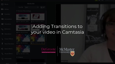 Thumbnail for entry Adding Transitions in Camtasia