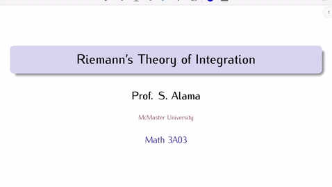 Thumbnail for entry Riemann Integration, Part 1