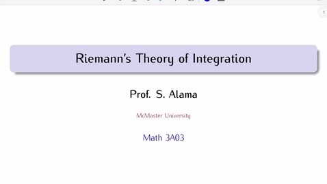 Thumbnail for Riemann Integration, Part 1