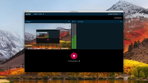 Thumbnail for Recording with Echo360 Universal Capture