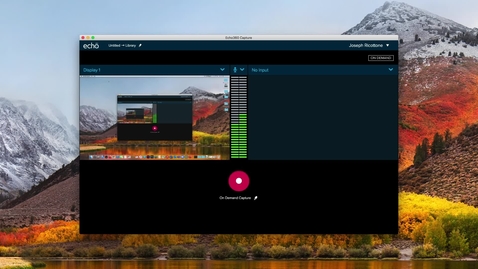 Thumbnail for entry Recording with Echo360 Universal Capture