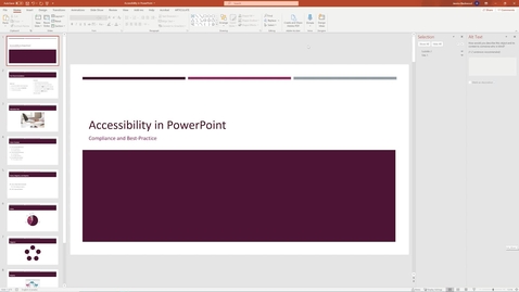 Thumbnail for entry 10 Check Accessibility - Accessible PowerPoint.mp4