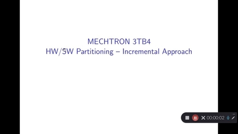 Thumbnail for HW/SW Partitioning - Incremental Approach