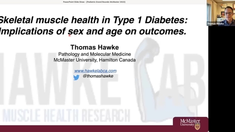 Thumbnail for Skeletal Muscle Health in Type 1 Diabetes: Implications of Sex and Age on Outcomes | Dr. Thomas Hawke | November 10, 2022