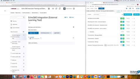 Thumbnail for Echo360: Organizing Echo360 content inside Avenue to Learn