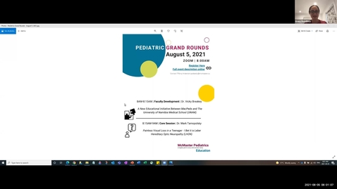 Thumbnail for  A New Educational Initiative between McMaster Pediatrics and The University of Namibia Medical School | August 5, 2021