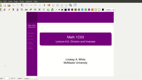 Thumbnail for entry Lecture 6.6 - Division and Inverses