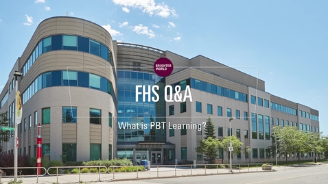 Thumbnail for FHS Q&amp;A - What is PBT Learning