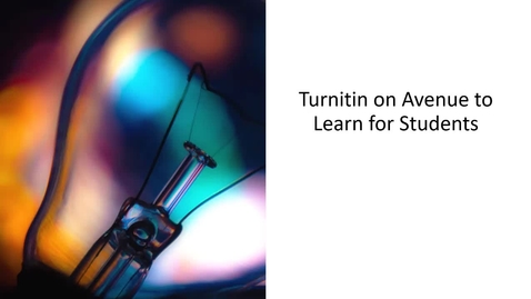 Thumbnail for entry Understanding Turnitin as a Student