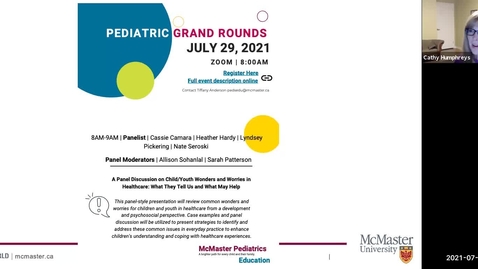 Thumbnail for Child/Youth Wonders and Worries in Healthcare: What They Tell Us and What May Help | July 29, 2021