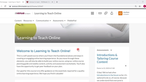 Thumbnail for entry Learning to Teach Online Guided Walk-Through