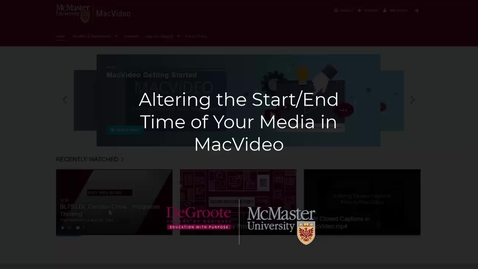 Thumbnail for entry Adjusting Your Media Start and End Time in MacVideo