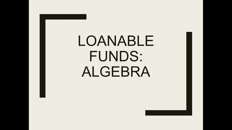 Thumbnail for 6 loanable funds algebra