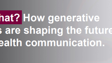 Thumbnail for Who said that? How generative AI chatbots are shaping the future of public health communication.