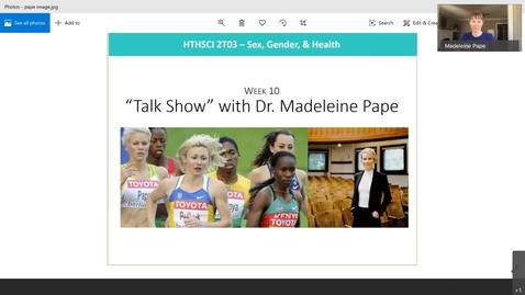 Thumbnail for entry HTHSCI 2T03 Talk Show with Madeleine Pape