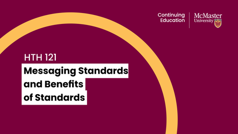 Thumbnail for entry Messaging Standards and Benefits of Standards