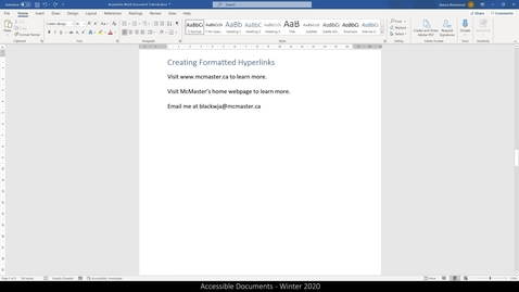 Thumbnail for entry 03 Accessible Word Documents - Hyperlinks.mp4