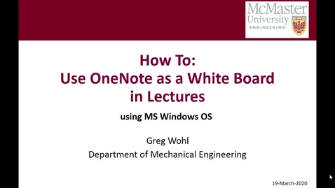 Thumbnail for entry How to Use OneNote as a White Board w-PPT slides