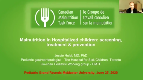 Thumbnail for entry Malnutrition in hospitalized children: screening, treatment &amp; prevention | June 25, 2020