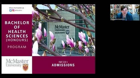 Thumbnail for About BHSc:  Part 3 - Admissions