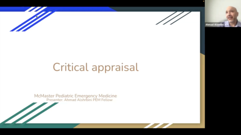 Thumbnail for Are OSCE's using mannequins or standardized patients the only way for high-stakes simulation assessments? Let’s explore virtual reality as an option in OSCEs? | Dr. Ahmed Alshrbini | February 20, 2025