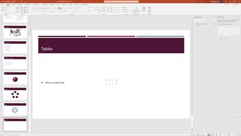Thumbnail for entry 08 Tables - Accessible PowerPoint.mp4