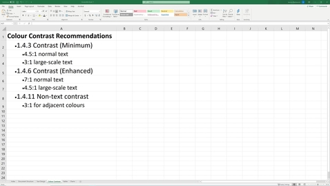 Thumbnail for 04 Colour Contrast - Accessible Excel.mp4