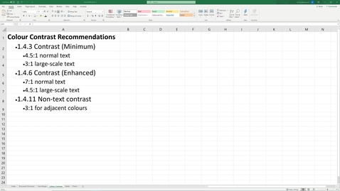 Thumbnail for entry 04 Colour Contrast - Accessible Excel.mp4