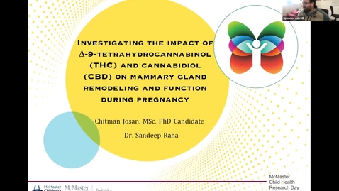 Thumbnail for The effect of delta-9-tetrahydrocannabinol (THC) &amp; cannabidiol (CBD) on mammary gland development &amp; function | Chitman Joasan | CHRD | March 2021