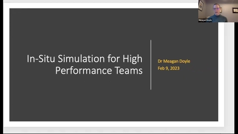 Thumbnail for entry Simulation for High Performance Trauma Teams: Optimizing the Pediatric Code Omega Response using In-Situ Simulation | Dr. Meagan Doyle | February 9, 2023