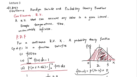 Thumbnail for entry 011 Continuous Random Variable