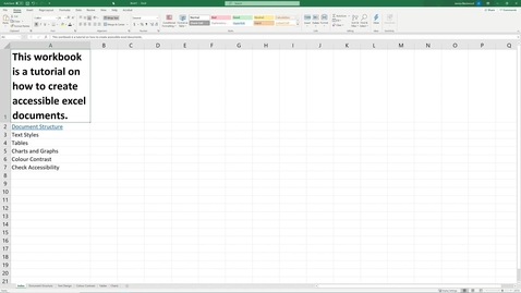 Thumbnail for 01 Document Information - Accessible Excel.mp4