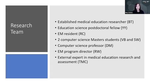 Thumbnail for entry Data, dashboards, and design-based education research. How can we use the 3D’s to guide faculty development and improvements in CBME implementation?    | Dr. Mary Zachos | October 20, 2022
