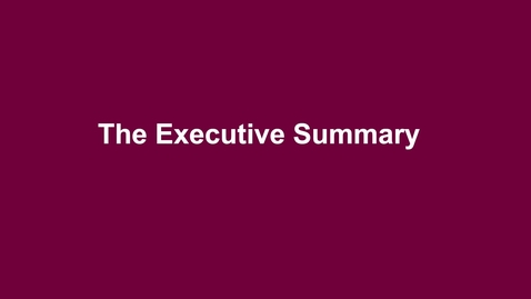 Thumbnail for entry Part A - Executive Summary
