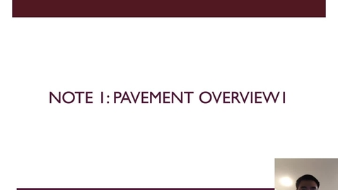 Thumbnail for Note 1 - Pavement Overview 1