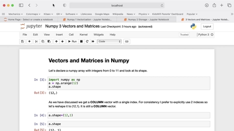 Thumbnail for entry Numpy 3 : Vectors and Matrices