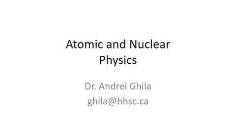 Thumbnail for Atomic and Nuclear Physics
