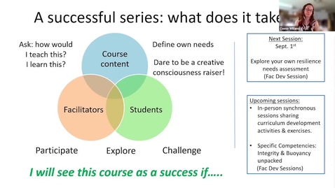 Thumbnail for entry Practicing Moral Resilience: introducing a new collaborative faculty development series.| Dr. Connie Williams| July 28, 2022