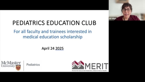 Thumbnail for Can we enhance clinical skills training of pediatric trainees through AI? | Dr. Elif Bilgic | April 24, 2025