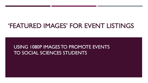 Thumbnail for How To Design Featured Images for Events